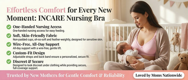 In Care nursing bra — wire-free, one-handed access, soft skin-friendly fabric for new mothers in India