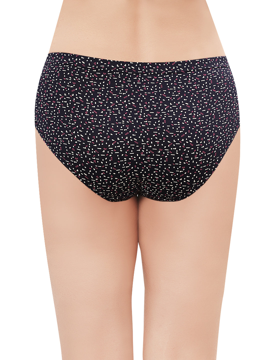 In Care Pack of 3 Printed Mid Rise Inner Elastic Hipster Panties (ICIN-116)