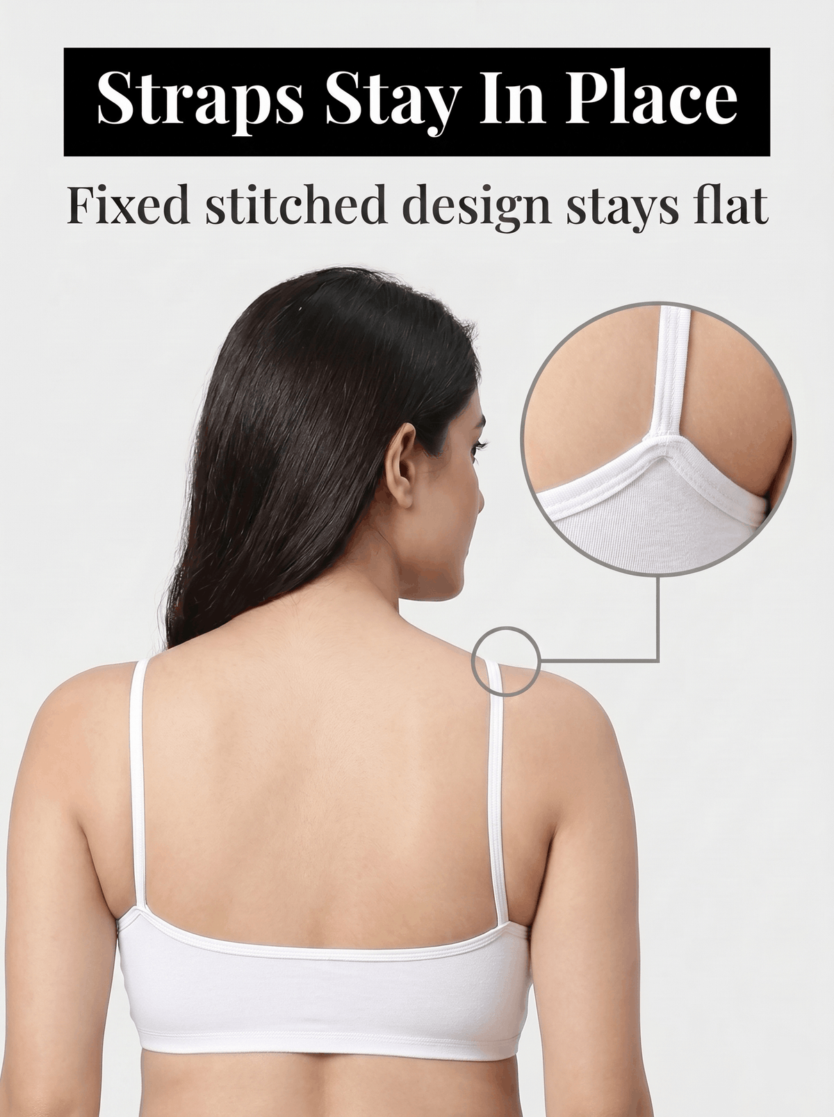 Slip-On Sports Bra - Non-Padded, Full Coverage