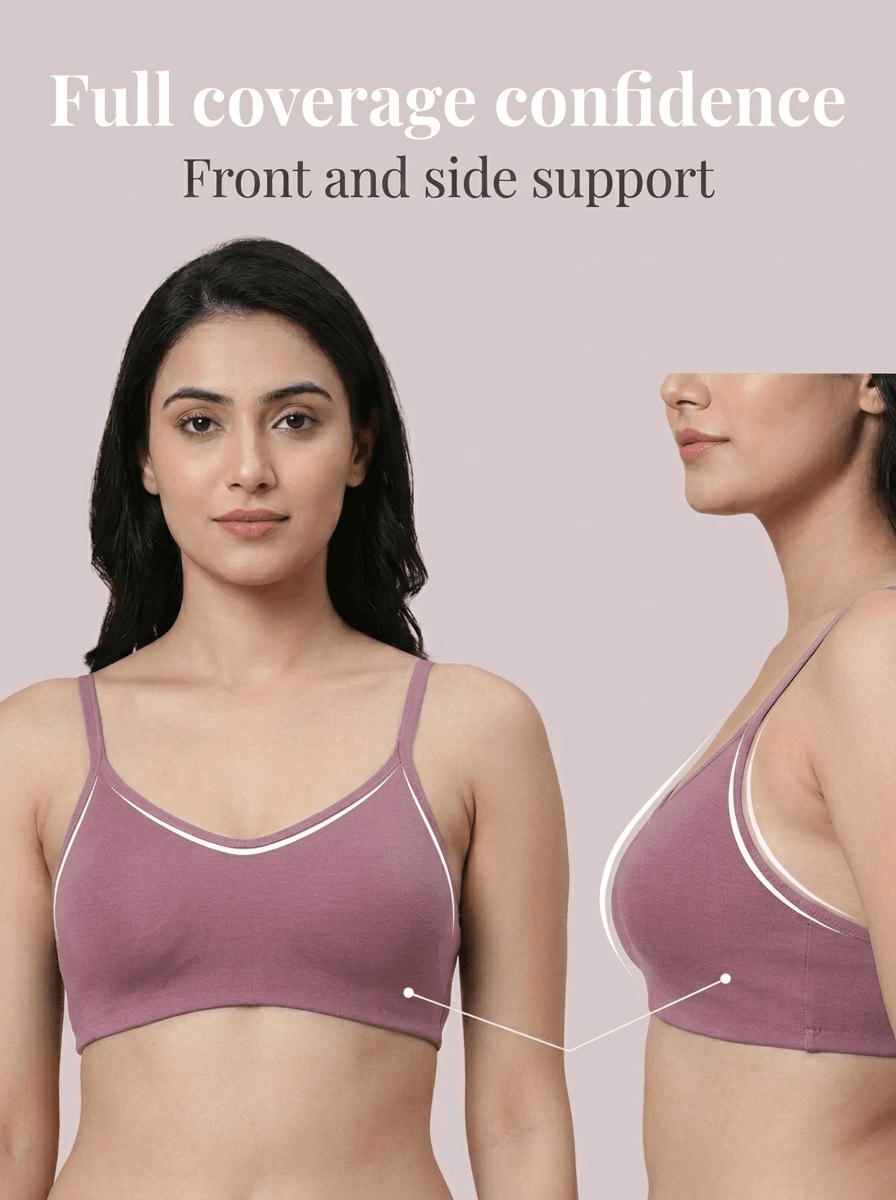 Full Coverage Non-Padded Sports Bra - 6 Colours