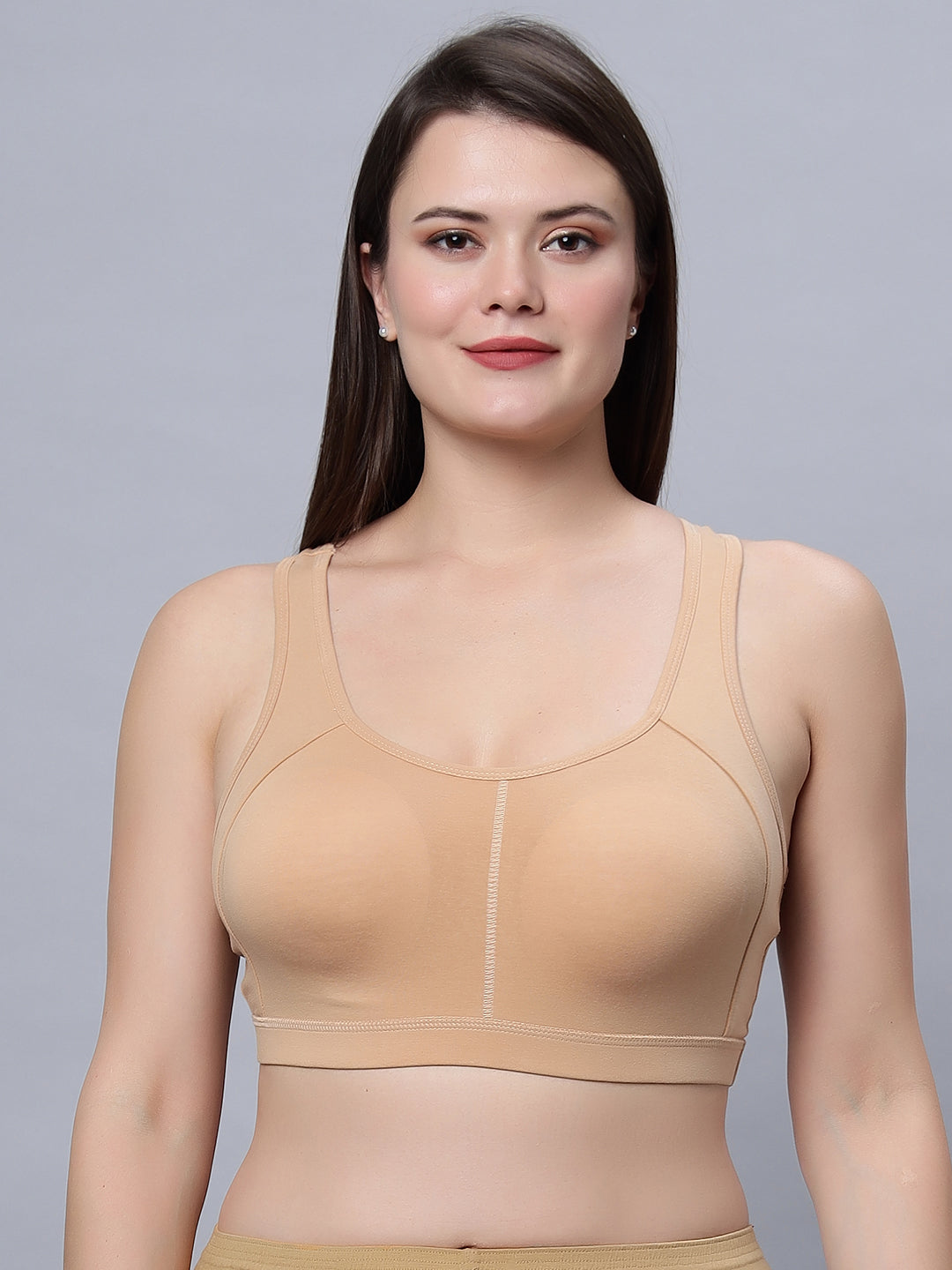 Full coverage Slip on Padded Sports Bra with removable cups (ICPS-01)