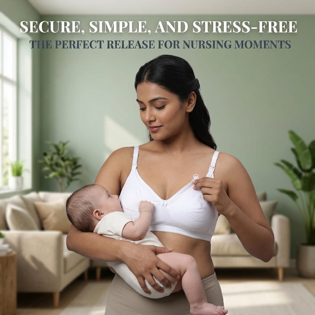 Non-Padded Non-Wired Maternity Nursing Bra - Zoey, D Cup