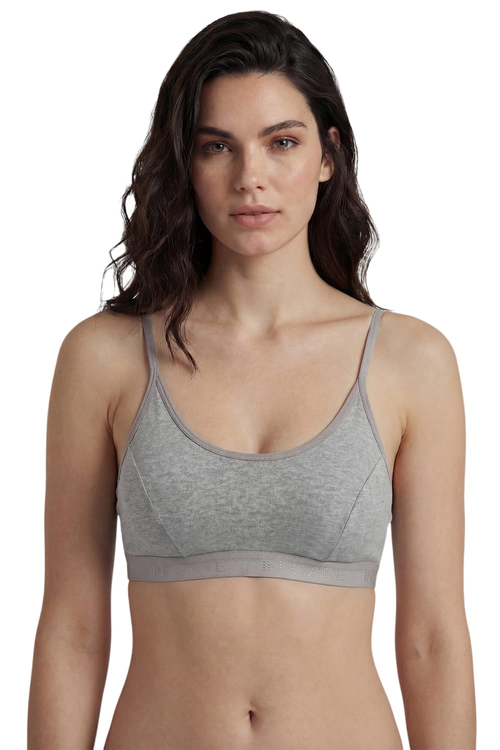 In Care Slip On Sports Bra – Non Padded Wire Free Cotton Bralette for Women