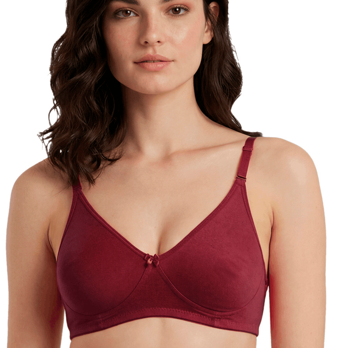 Medium Coverage Non-Padded Bra | Detachable Transparent Straps