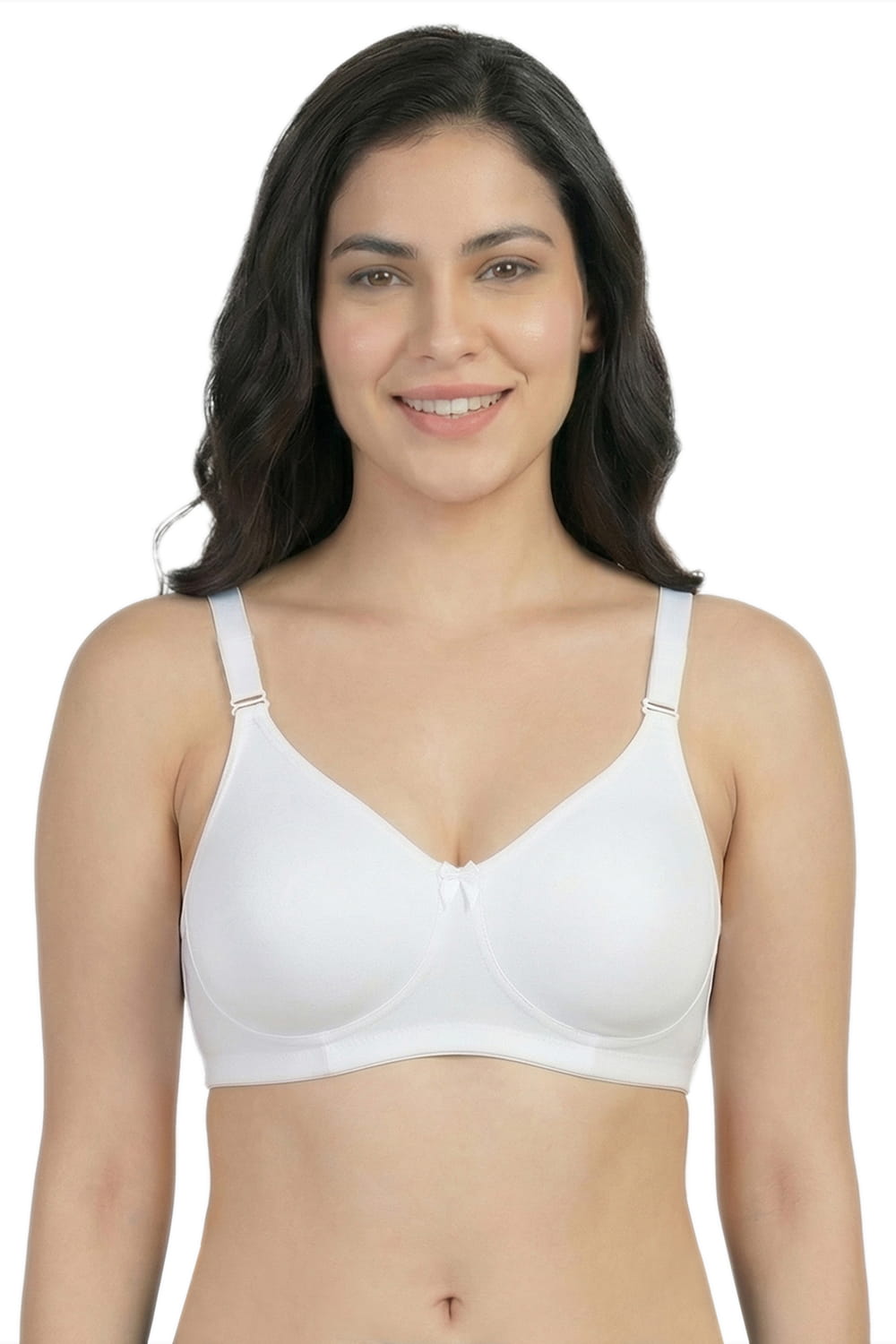 Seamless Padded T-Shirt Bra - C Cup in Skin, Black & White