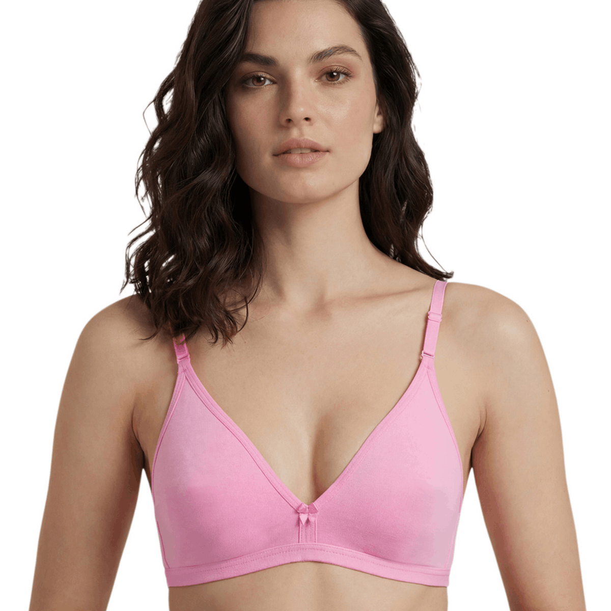 Half Coverage Non-Padded T-Shirt Bra | Deep Neck Seamless B Cup | In Care