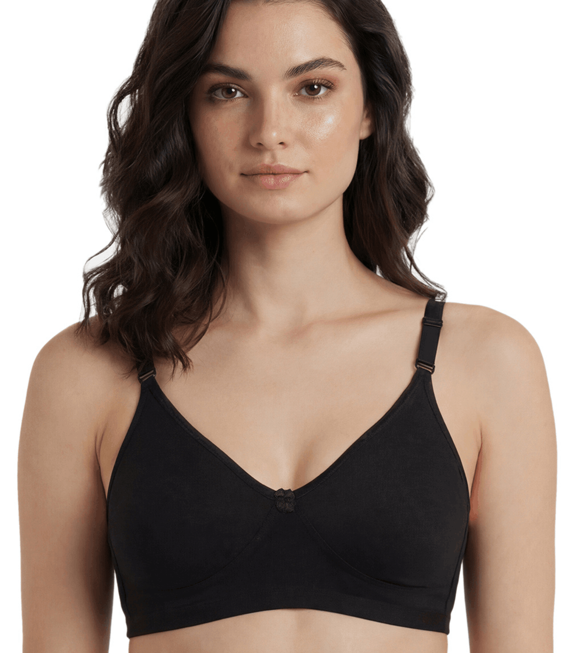 Full Coverage Non-Padded T-Shirt Bra | Non-Wired Wide Straps D Cup