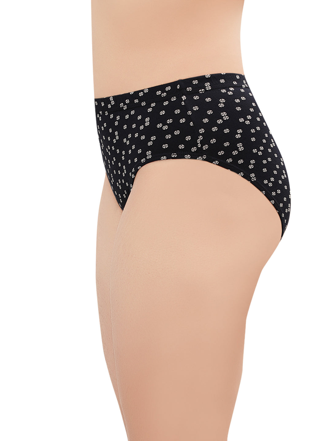 In Care Pack of 3 Printed Mid Rise Inner Elastic Hipster Panties (ICIN-114)