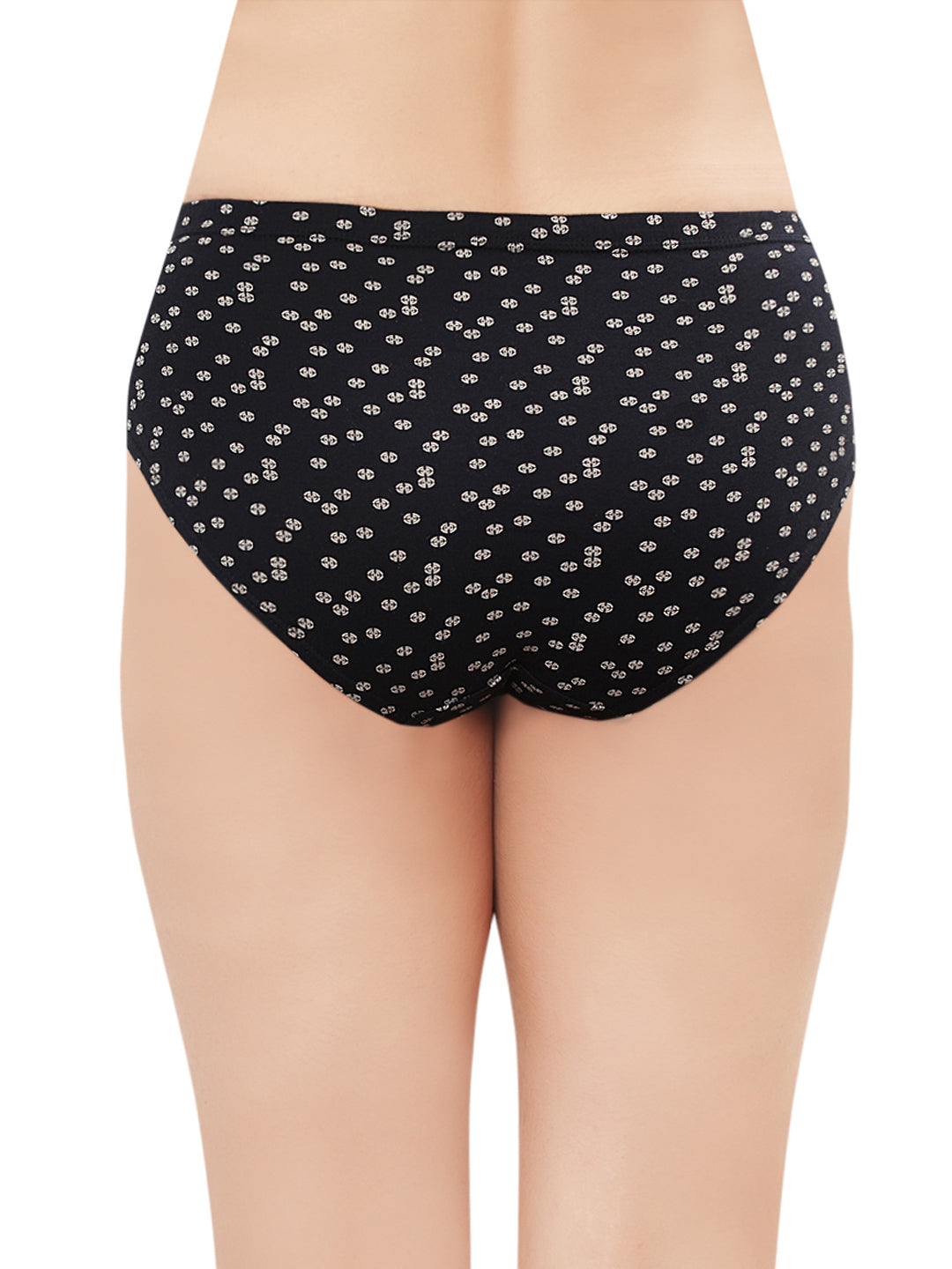 In Care Pack of 3 Printed Mid Rise Inner Elastic Hipster Panties (ICIN-114)