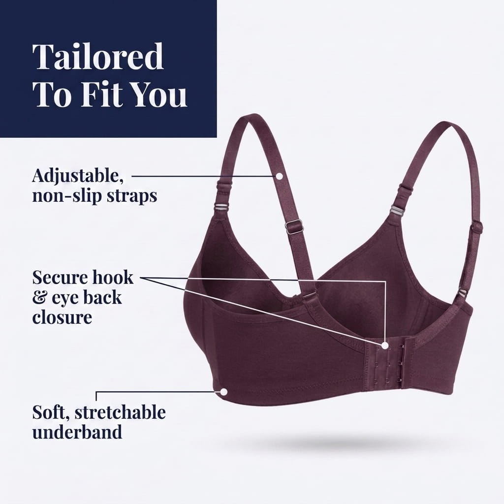 Non-Padded Full Coverage Cotton Bra for Women – Wire Free, Moulded Cups (Suhana)