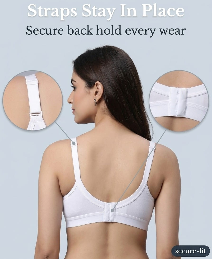 Full Coverage Non-Padded Bra in Soft Interlock Fabric - AlplSenorita, D Cup