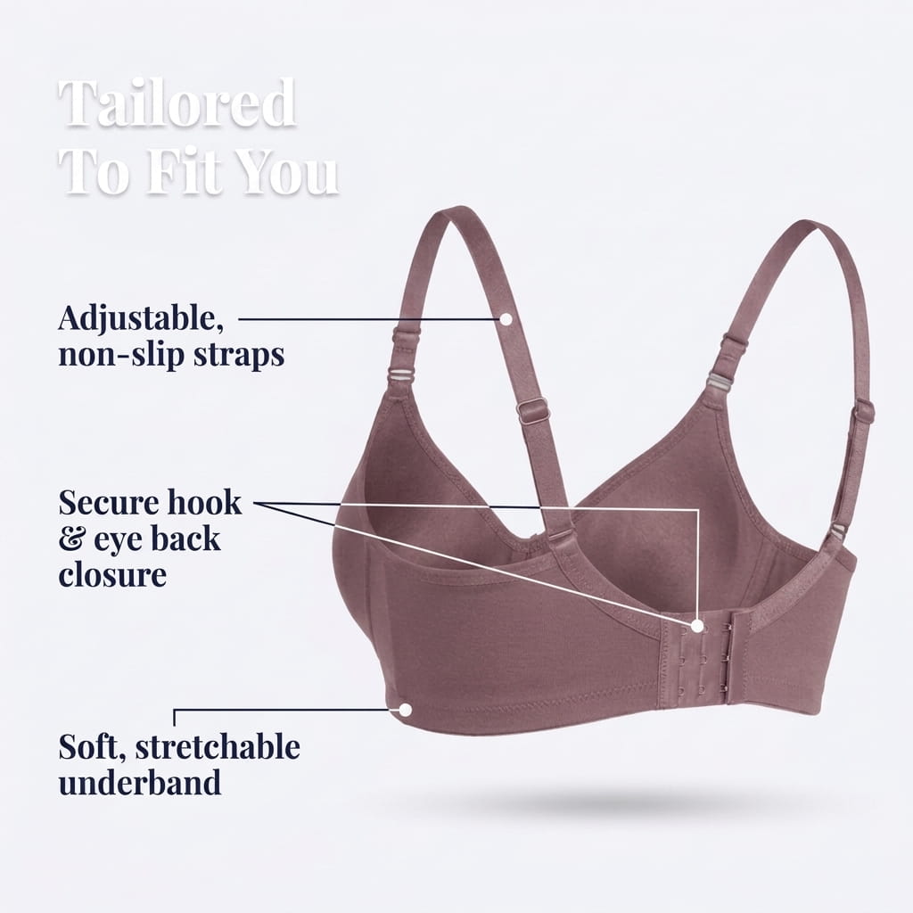 Non-Padded Full Coverage Cotton Bra for Women – Wire Free, Moulded Cups (Suhana)