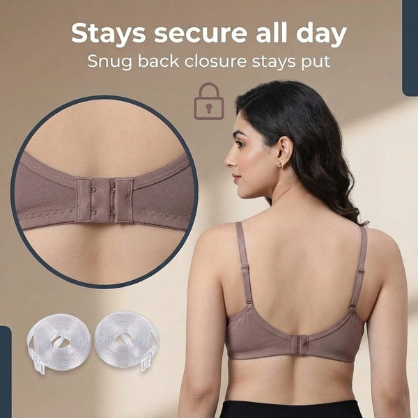 Navya Medium Coverage Non-Padded Bra with Detachable Straps, C Cup