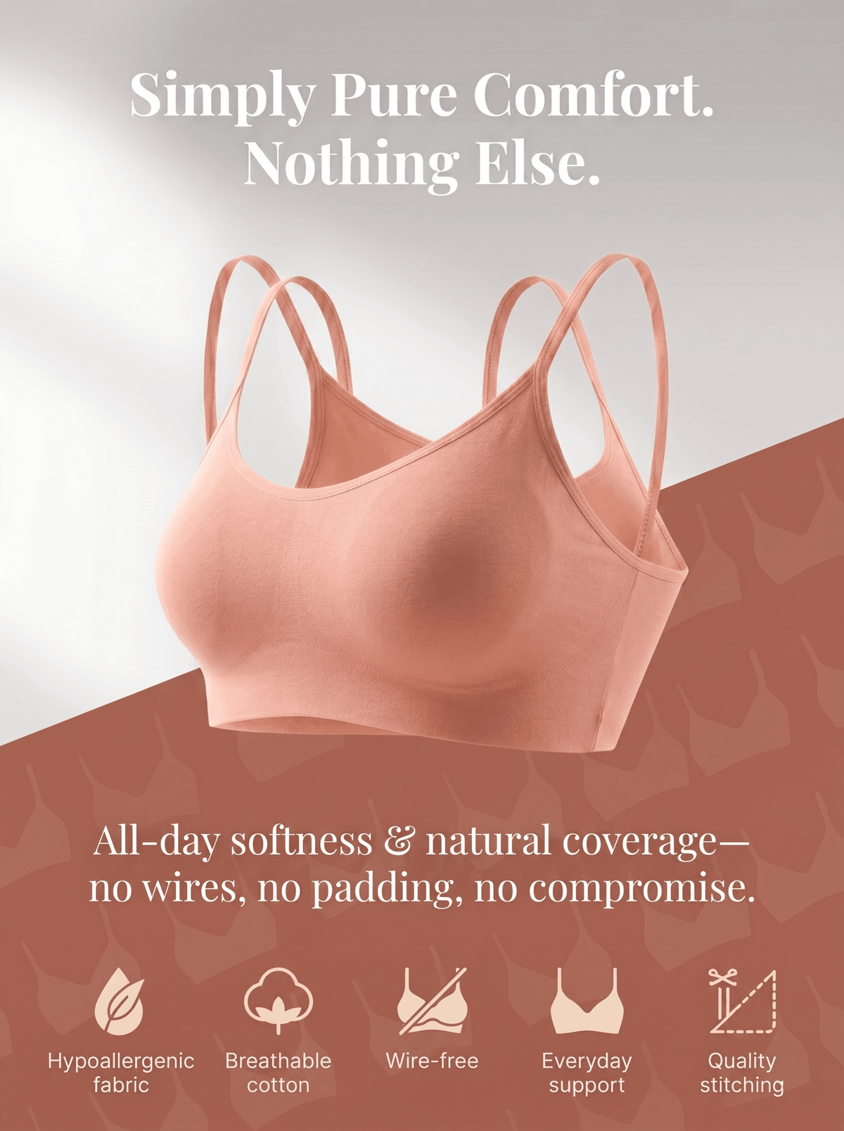 Full Coverage Non-Padded Sports Bra - 6 Colours
