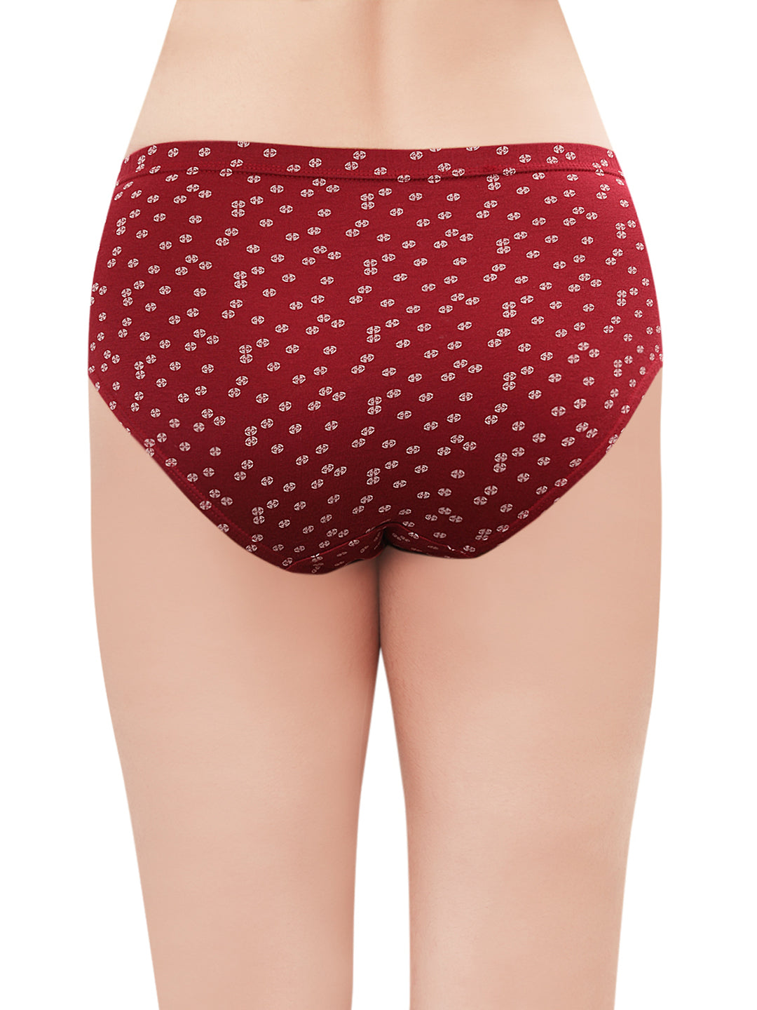 In Care Pack of 3 Printed Mid Rise Inner Elastic Hipster Panties (ICIN-114)