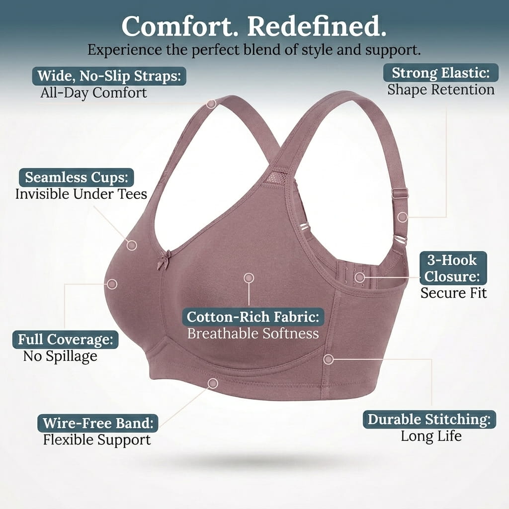 Full Coverage Non-Padded T-Shirt Bra in Polyamide - AlplSecret, C Cup