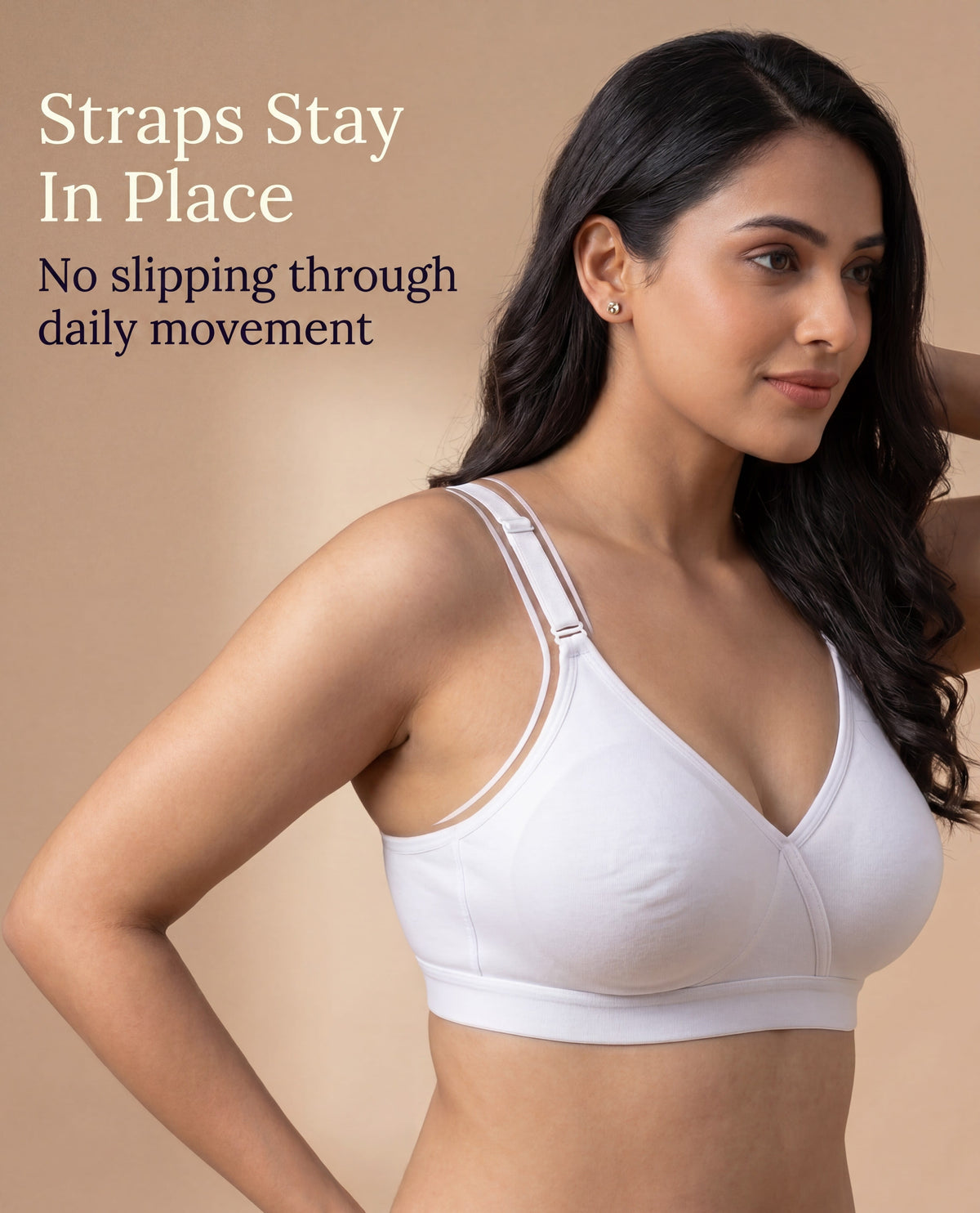 Full Coverage Non-Padded Bra in Soft Interlock Fabric - AlplSenorita, D Cup