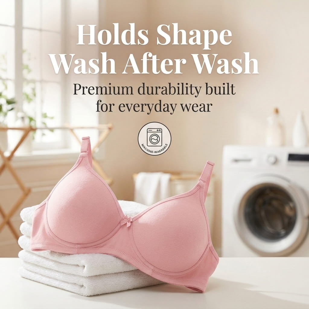 Non-Padded Full Coverage Bra for Women – Wire Free, Moulded Cups (Soha)