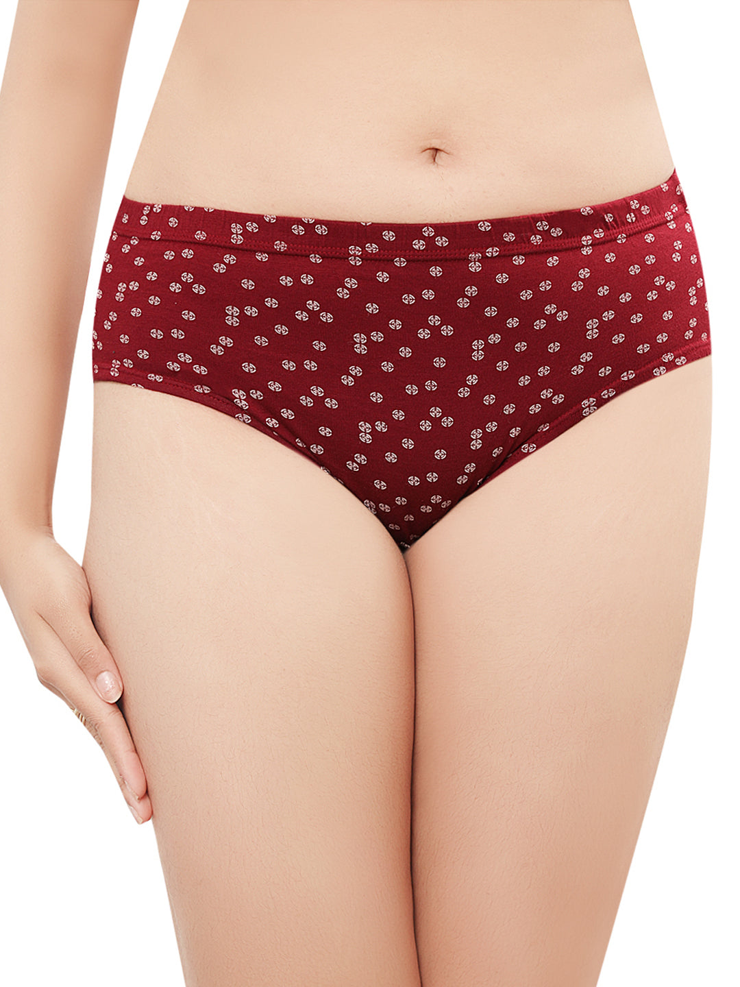 In Care Pack of 3 Printed Mid Rise Inner Elastic Hipster Panties (ICIN-114)