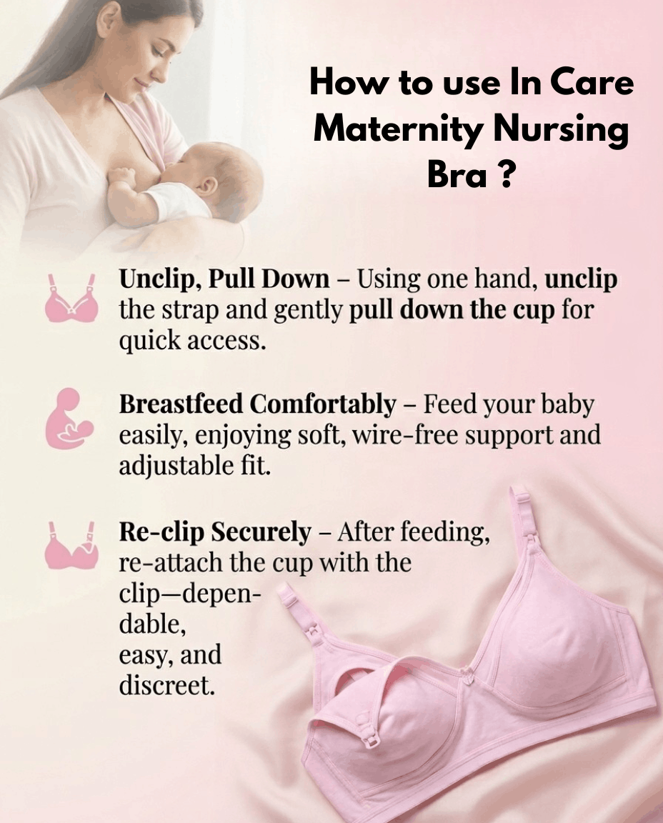 Non-Padded Non-Wired Maternity Nursing Bra - Zoey, D Cup