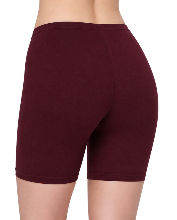 Cotton High Rise Boyshorts with Soft Elastic Waistband | Full Coverage
