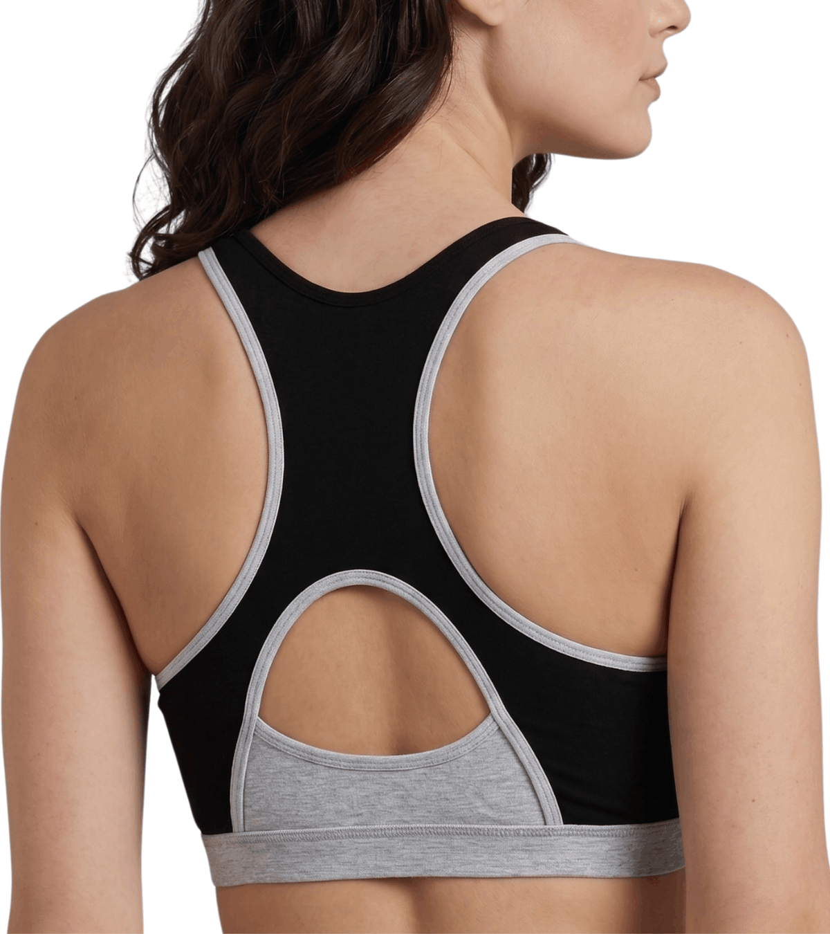 Padded Sports Bra with Removable Cups & Adjustable Straps
