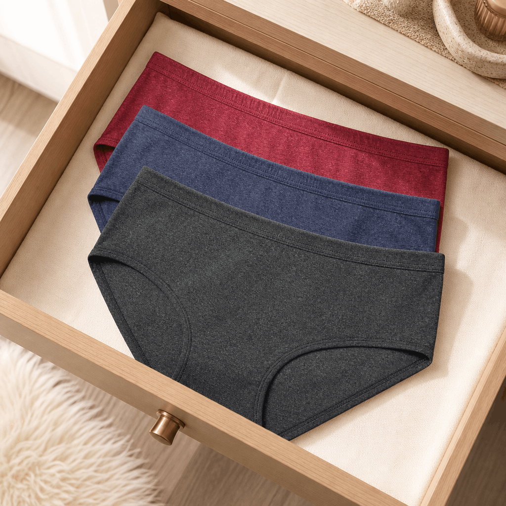 Printed Cotton Hipster Panties with Inner Elastic - Pack of 3