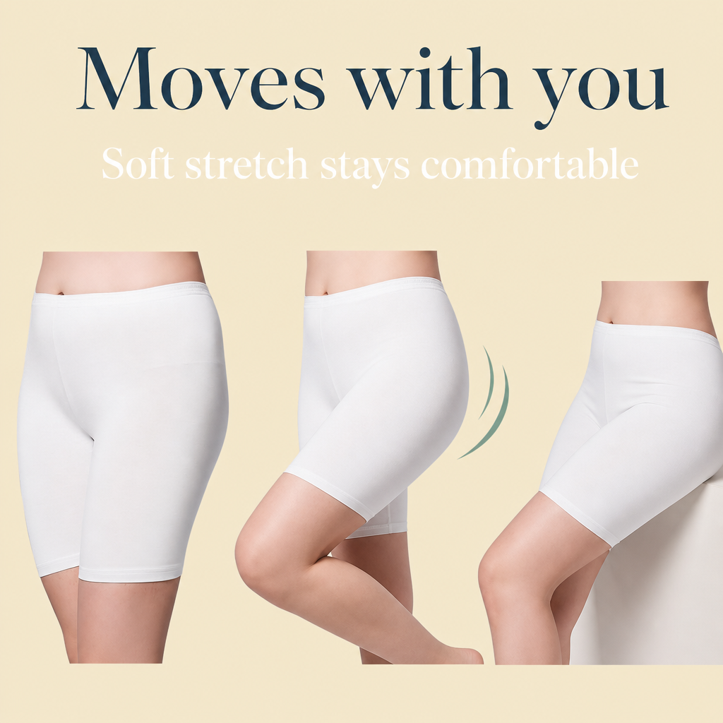 Cotton High Rise Boyshorts with Soft Elastic Waistband | Full Coverage