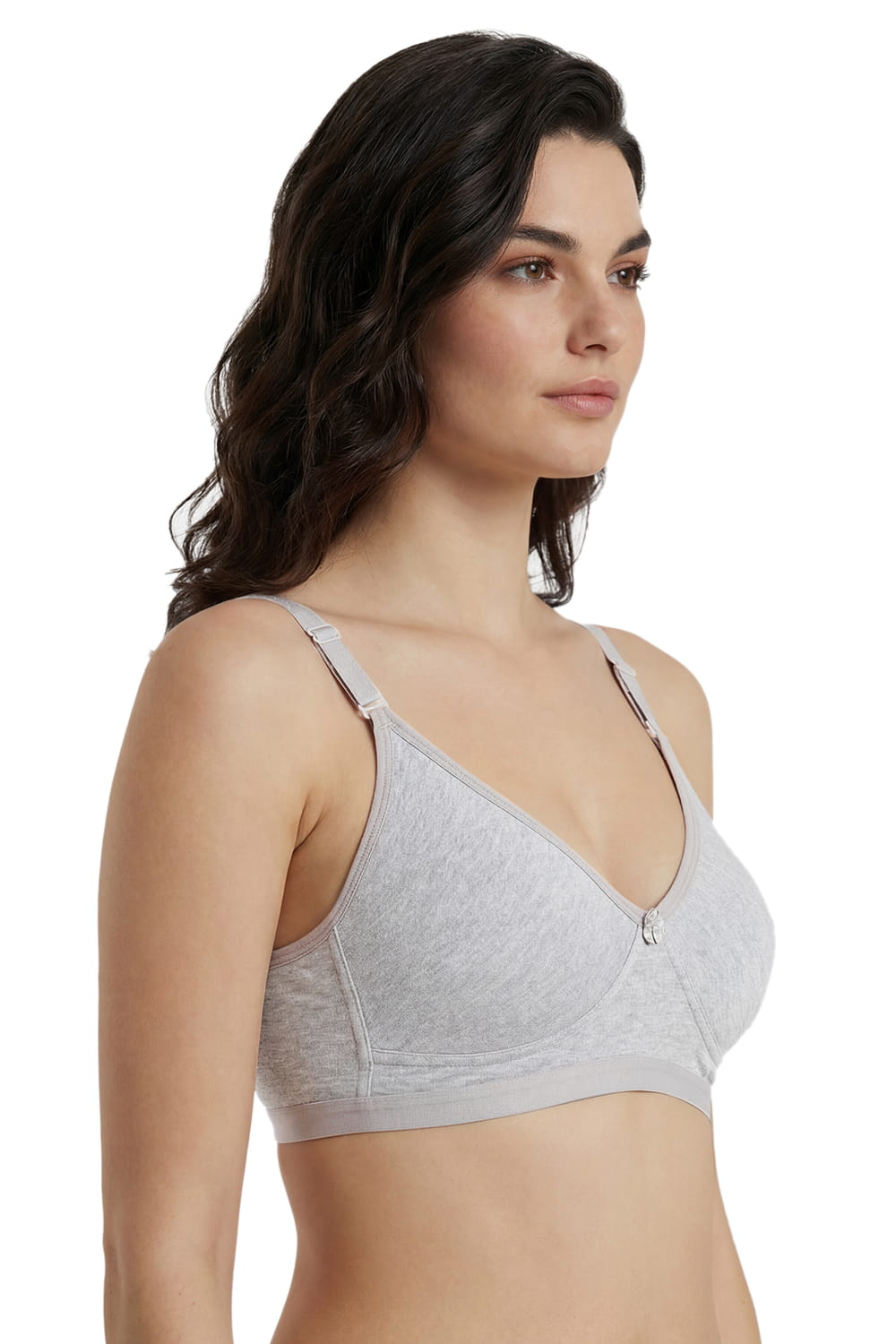 Full Coverage Non-Padded T-Shirt Bra | Non-Wired Wide Straps D Cup
