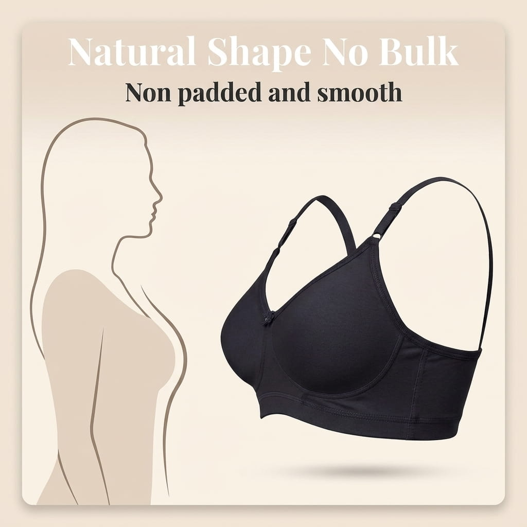 Seamless Full Coverage Non-Padded Bra - AlplVictoria, C Cup