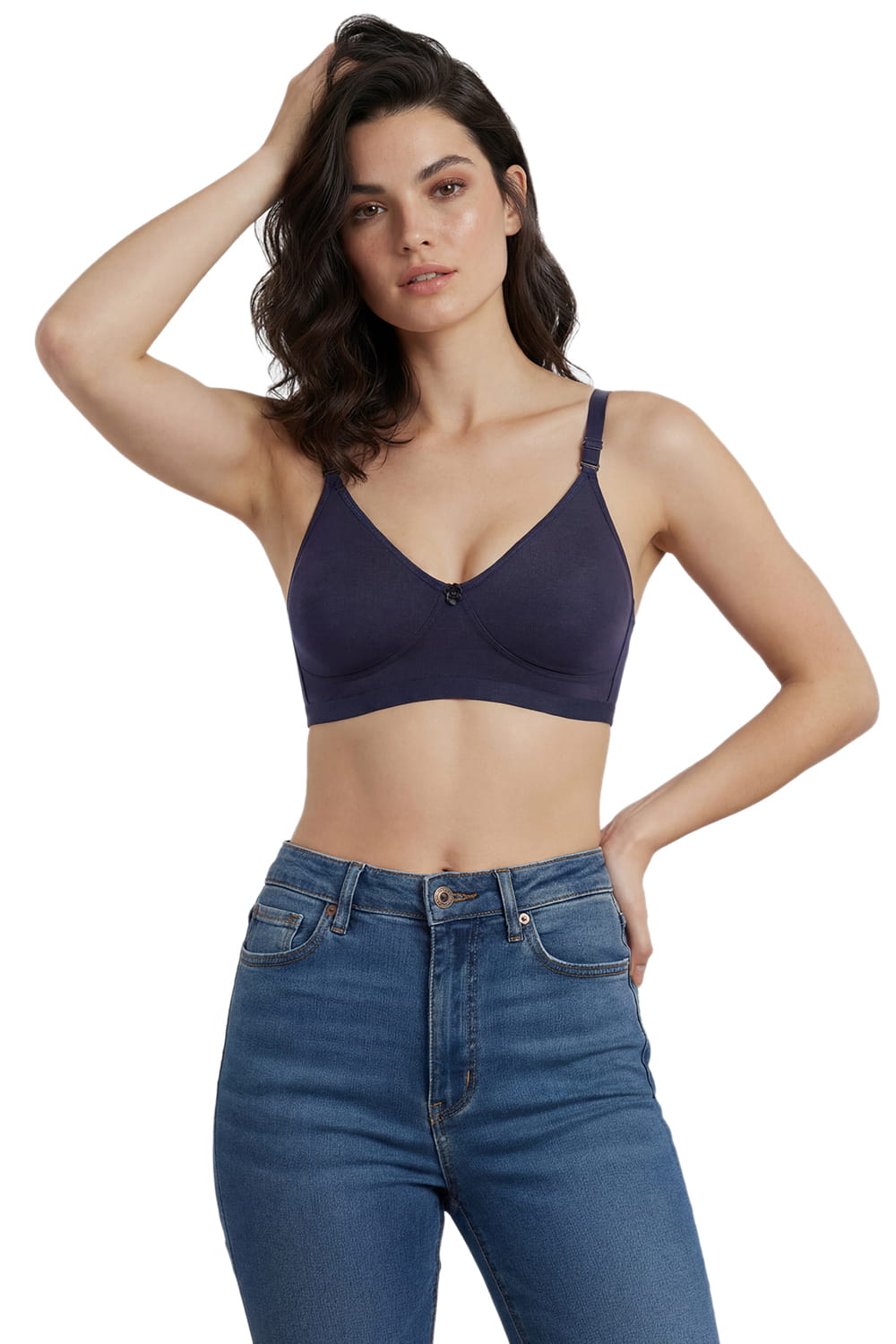 Non-Padded Full Coverage Cotton Bra for Women – Wire Free, Moulded Cups (Suhana)