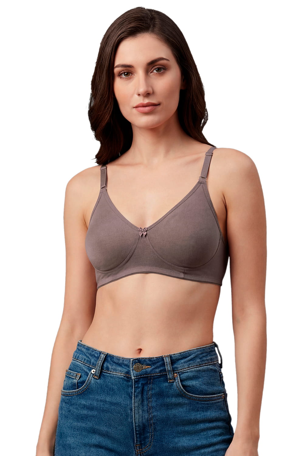 Medium Coverage Non-Padded Bra | Detachable Transparent Straps