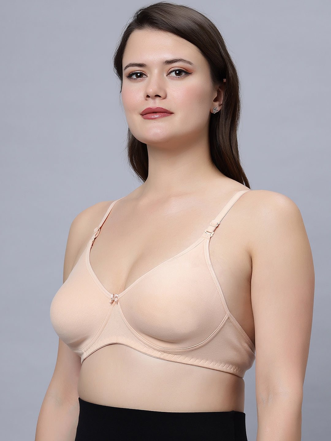 Navya Medium coverage T-shirt Bra with Non Padded and detachable straps