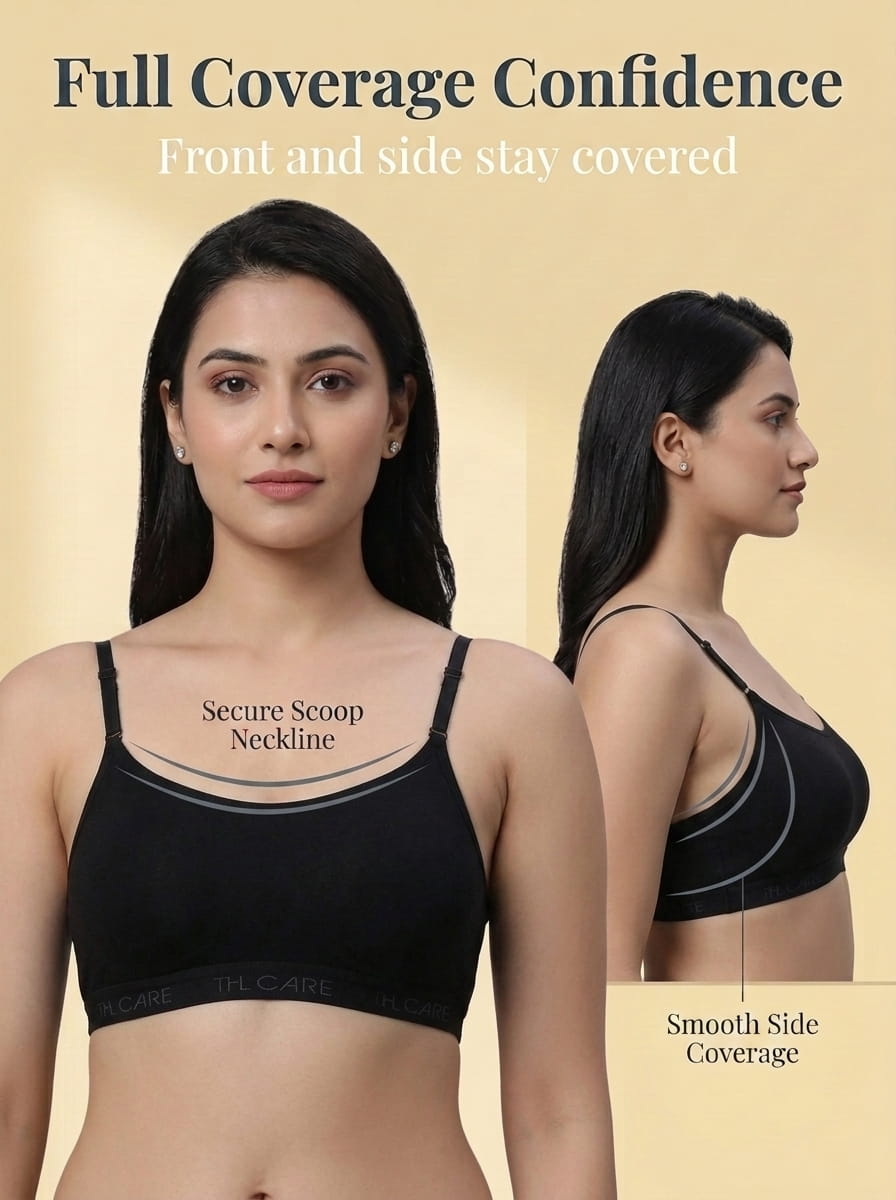 Wire-Free Slip-On Sports Bra - Full Coverage