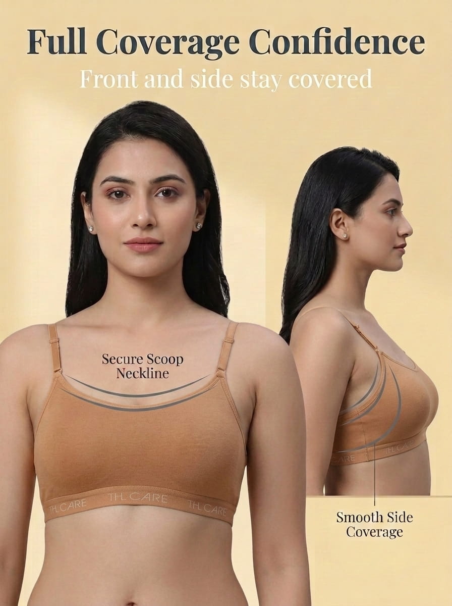 Wire-Free Slip-On Sports Bra - Full Coverage