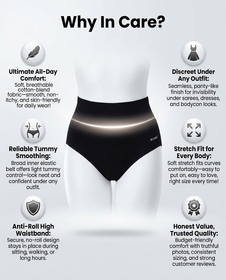 High Waist Belly Control Shaper Panty with Broad Elastic Belt