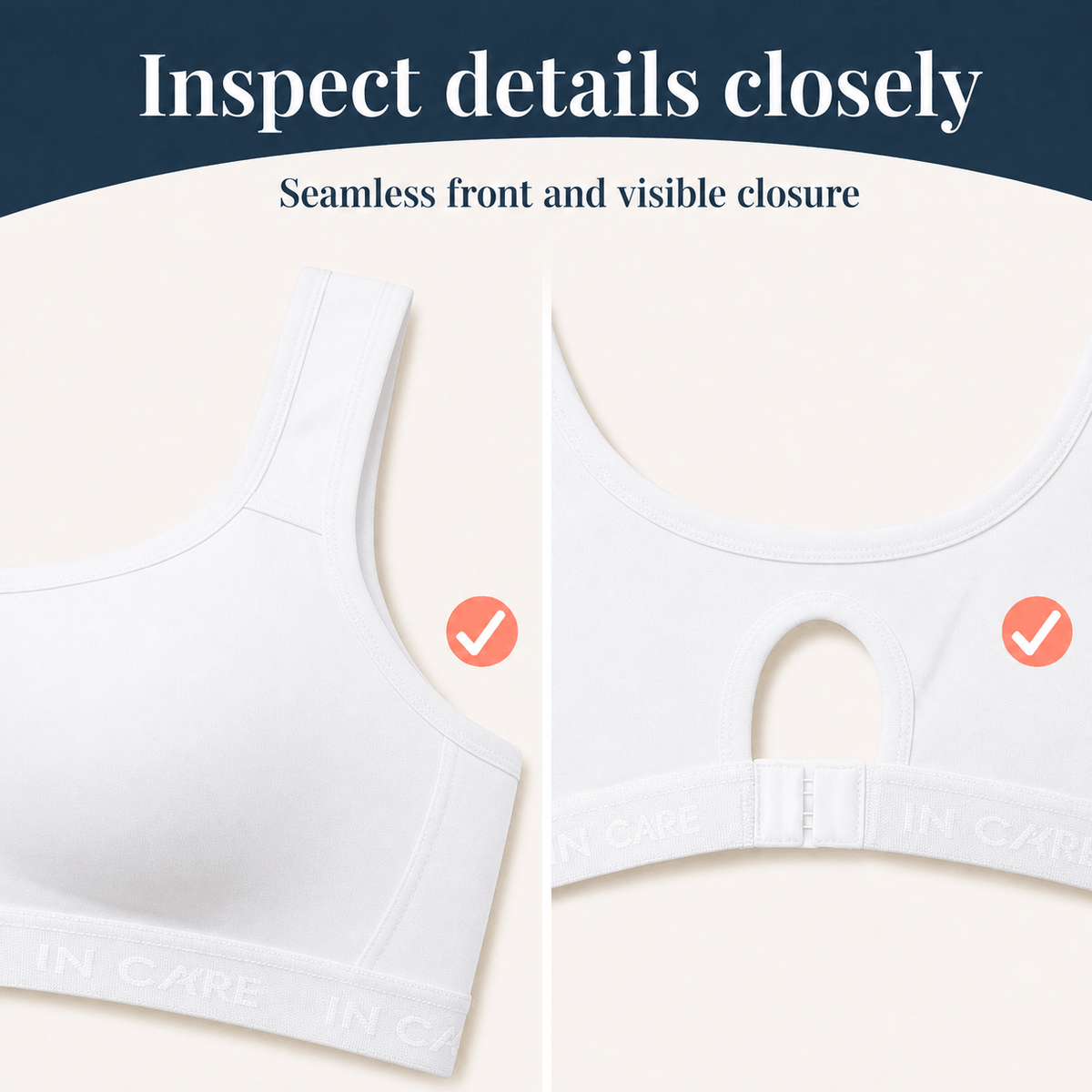 Non-Padded Sports Bra - Full Coverage, Secure Fit