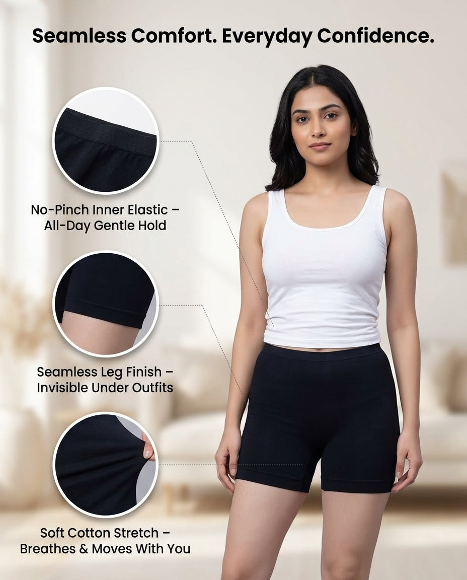 Stretchable High Rise Boyshorts | Free Size Micro Fabric Panty Boyshort