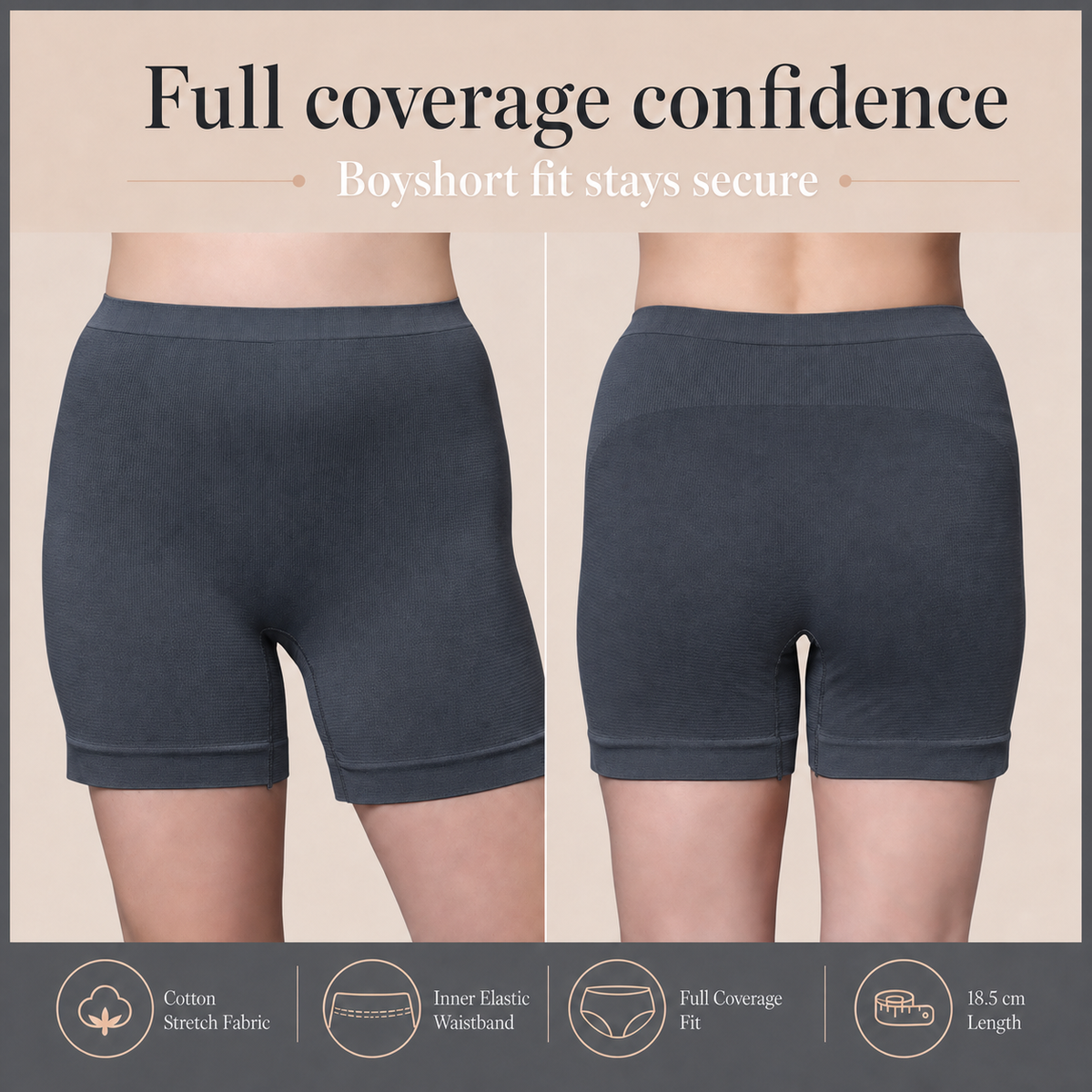 Stretchable High Rise Boyshorts | Free Size Micro Fabric Panty Boyshort