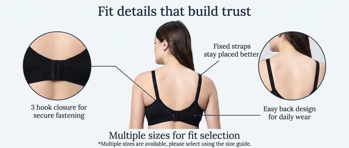 Secure Back Closure & Stable Fit