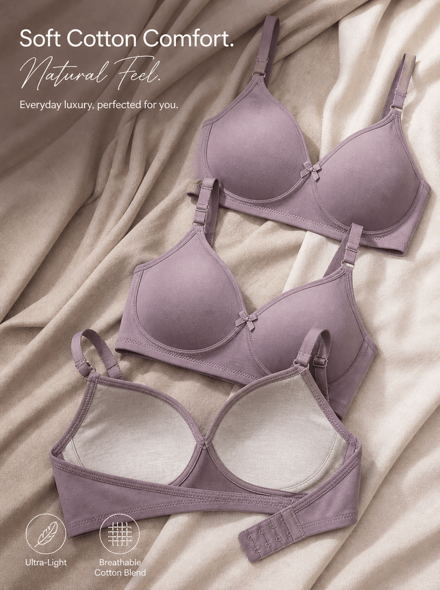 Everyday Padded T-Shirt Bra - B Cup, 4 Colours