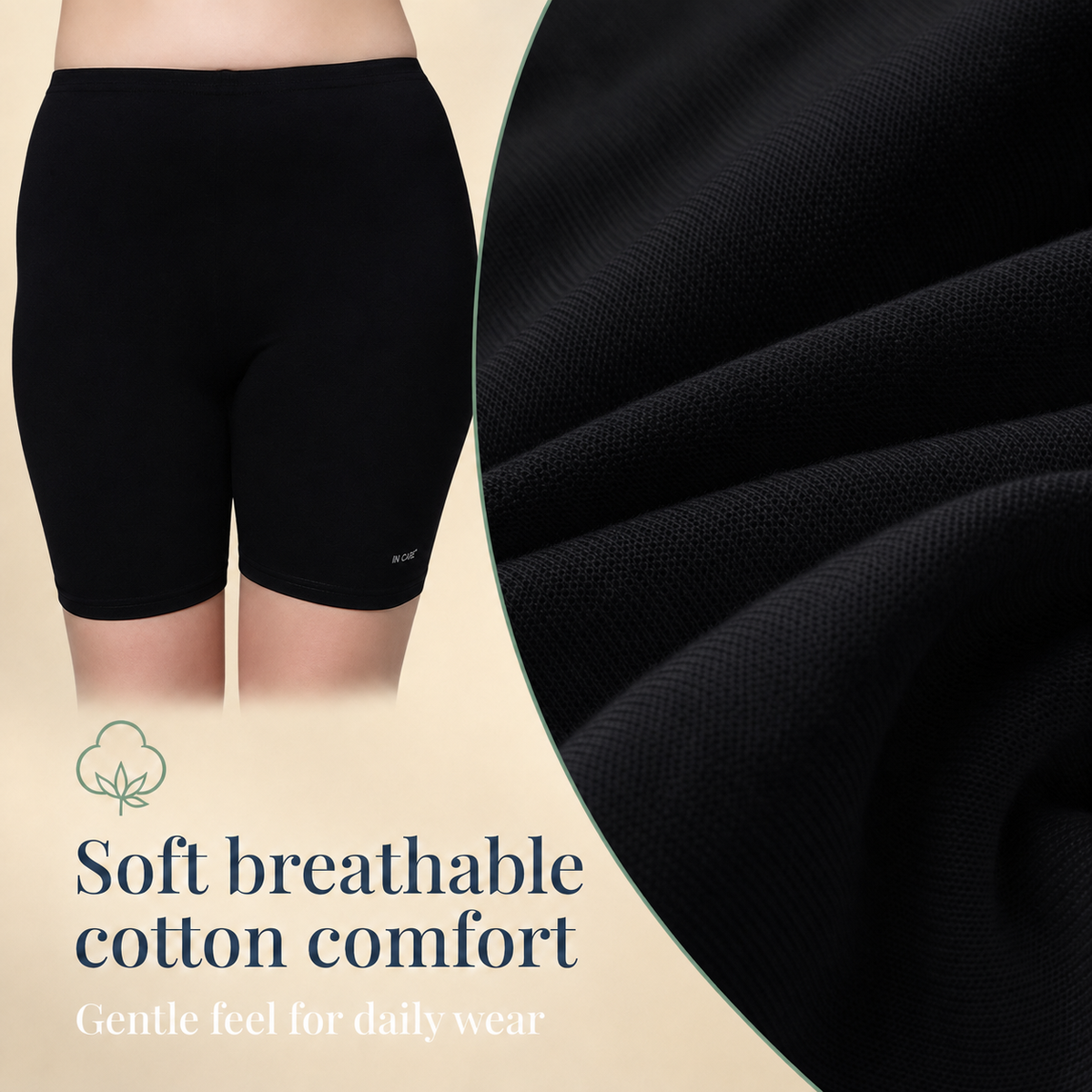 Cotton High Rise Boyshorts with Soft Elastic Waistband | Full Coverage