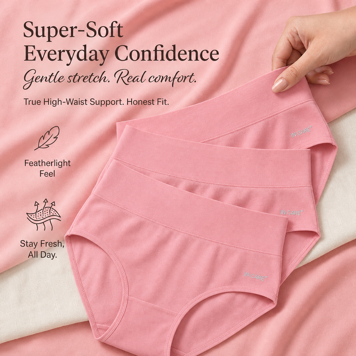 High Waist Belly Control Shaper Panty with Broad Elastic Belt