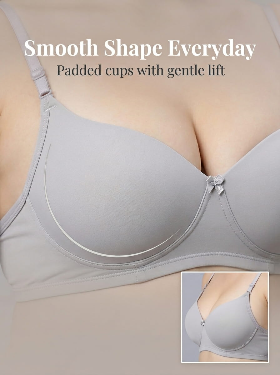 Half Coverage Padded T-Shirt Bra - B Cup