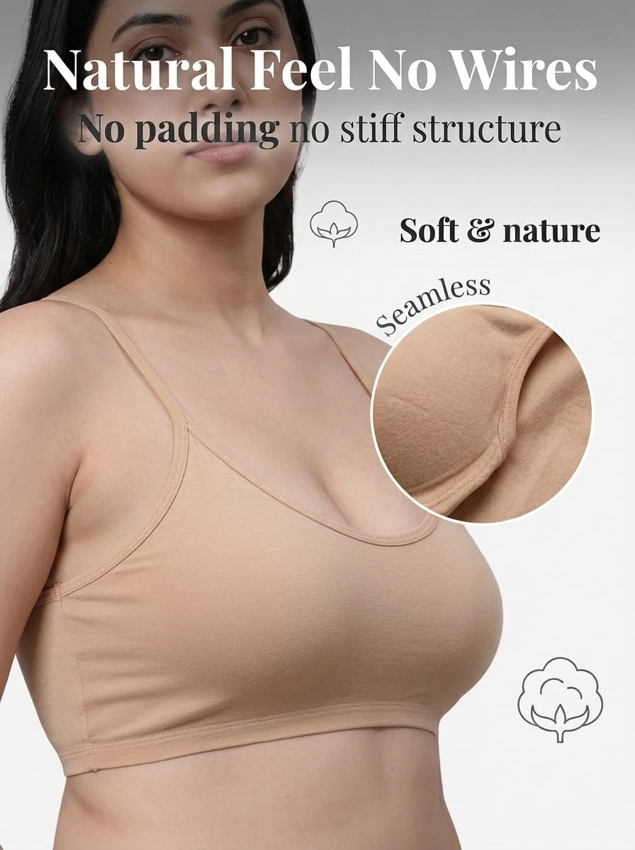 Slip-On Sports Bra - Non-Padded, Full Coverage