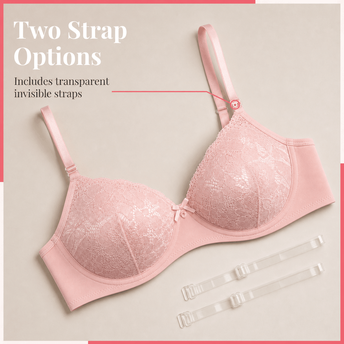 Medium Coverage Padded Lace Bra - B Cup