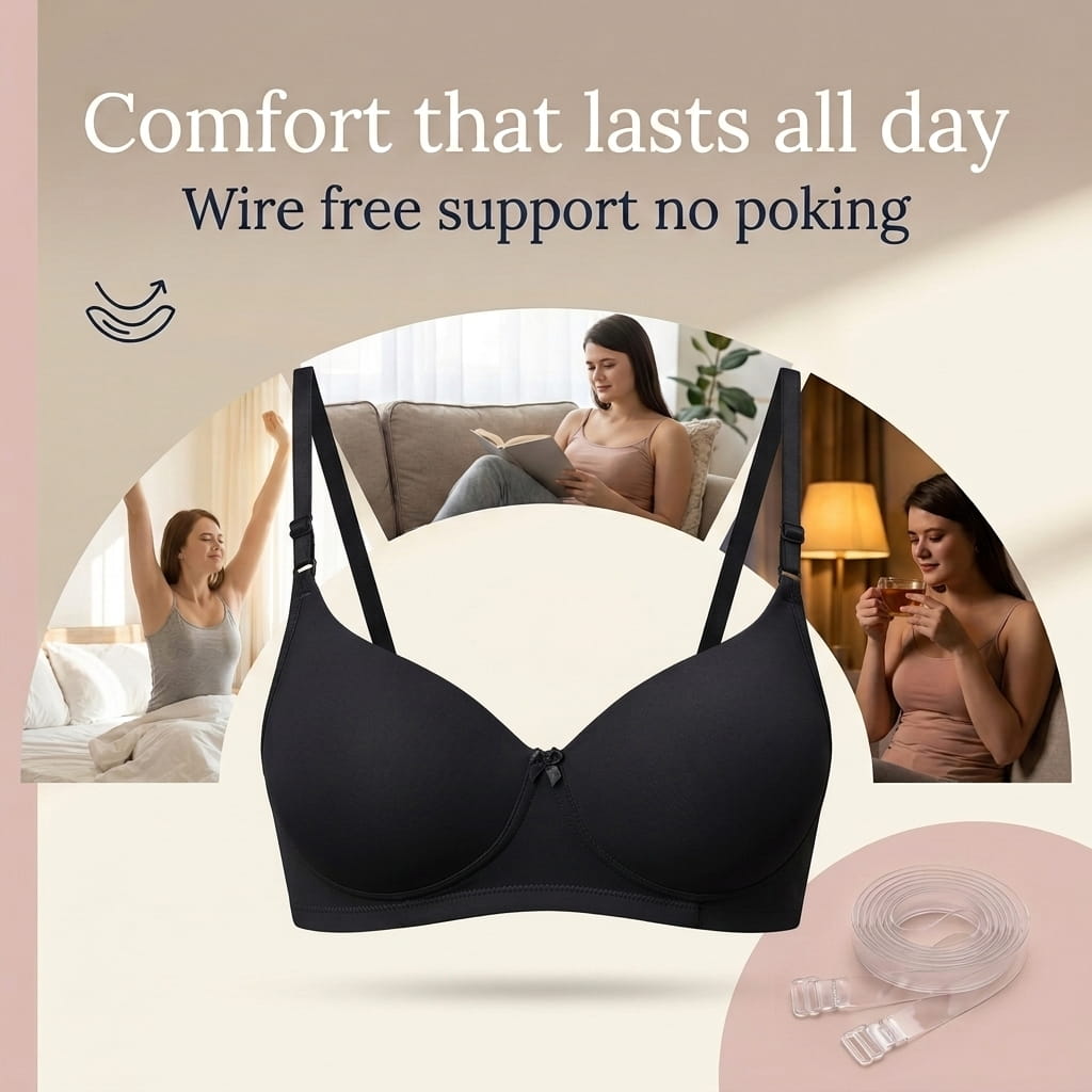 Half Coverage Padded T-Shirt Bra - B Cup