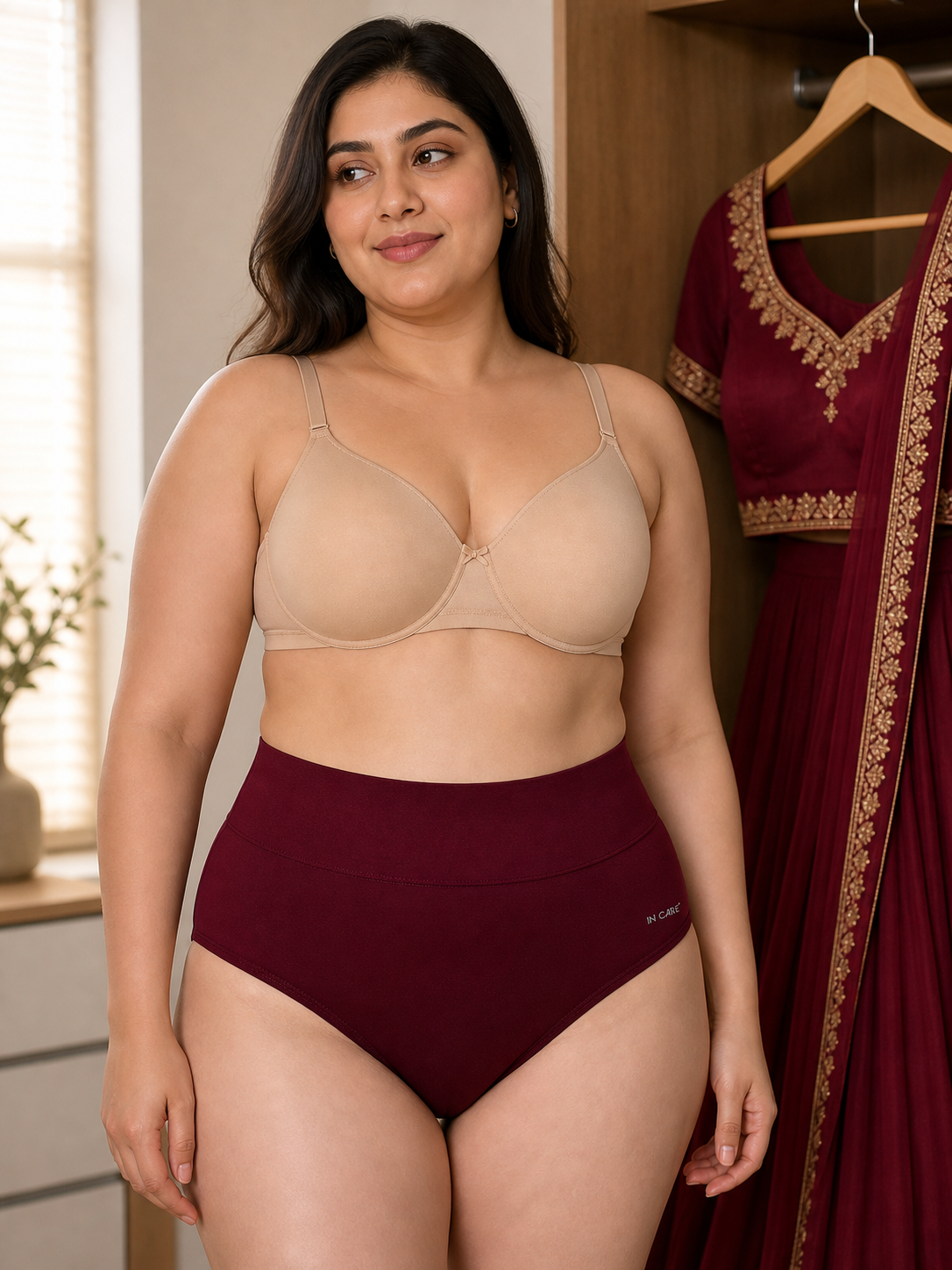 High Waist Belly Control Shaper Panty with Broad Elastic Belt