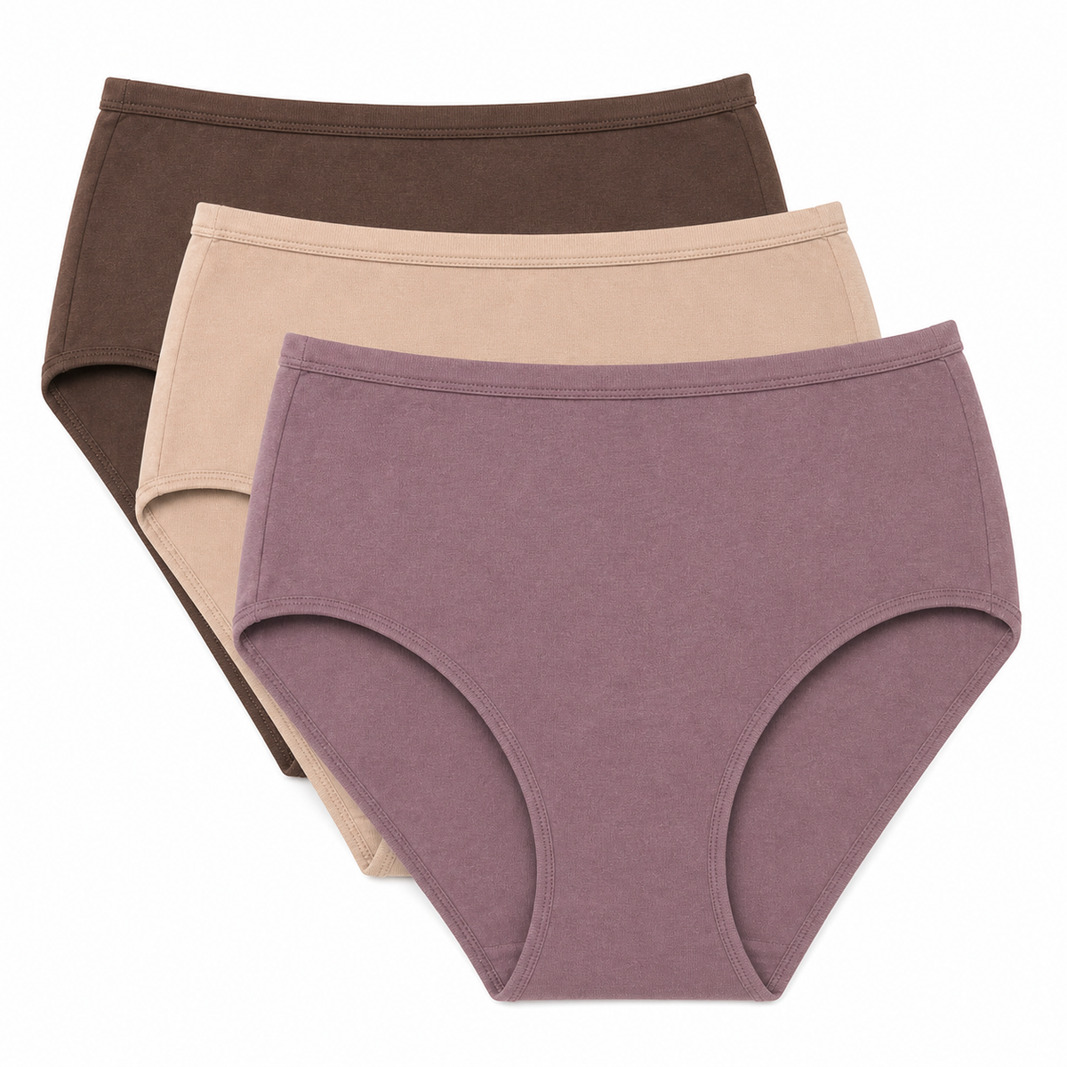 In Care Women's 100% Cotton Mid-Rise Hipster Panties, Pack of 3