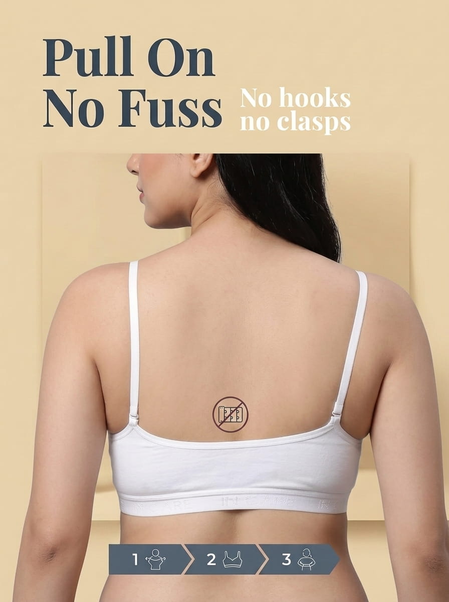 Wire-Free Slip-On Sports Bra - Full Coverage
